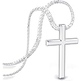 SERASAR Premium Necklace Men [Faith] | Stainless 316L Surgical Steel | Waterproof | Solid Cuban Chain | Secure Clasp | Three Colors | Jewelry Box Included