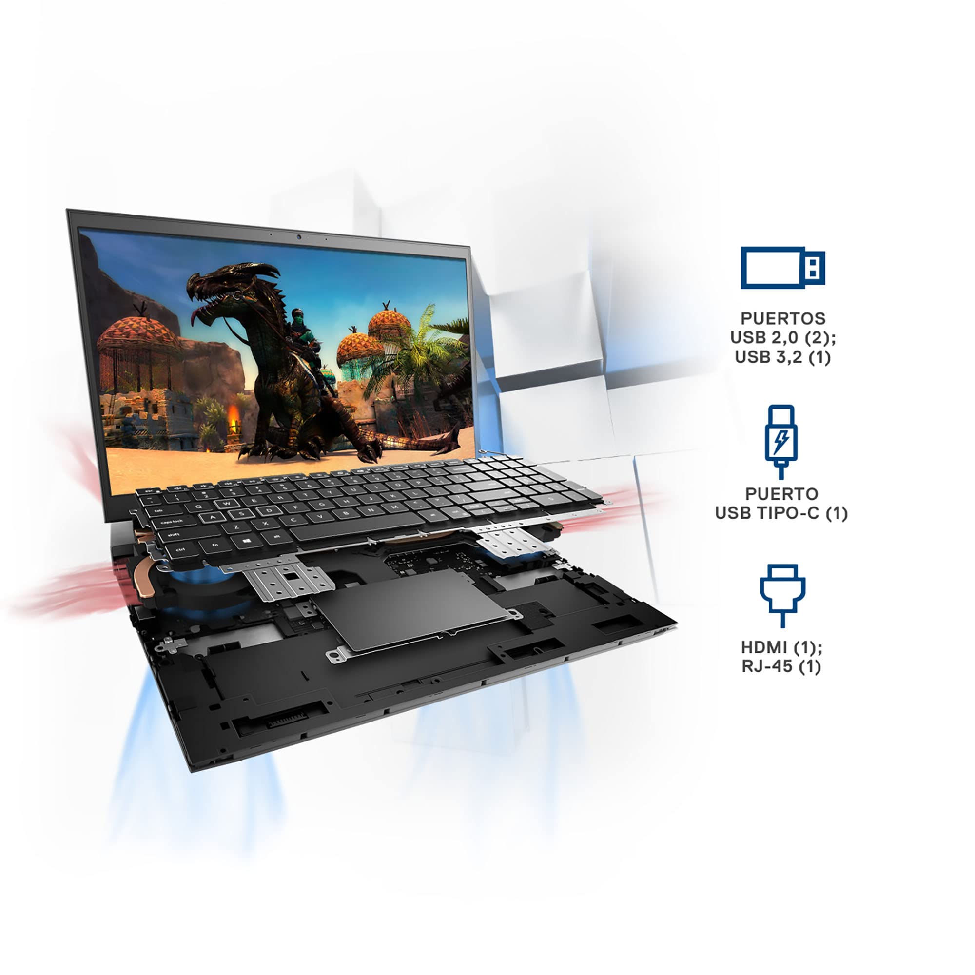 Dell S3222HN 32" Curved FHD 1080p at 75Hz Monitor, 16.7 Million Colors