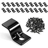 Table Top Fasteners, Z Clips for Table Tops 20 Packs (Black)