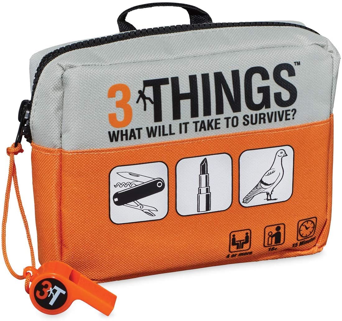 Mindware | 3 Things - What will you take to survive? | Party Game | Ages 16+ | 4-8 Players | 15 Minutes Playing Time