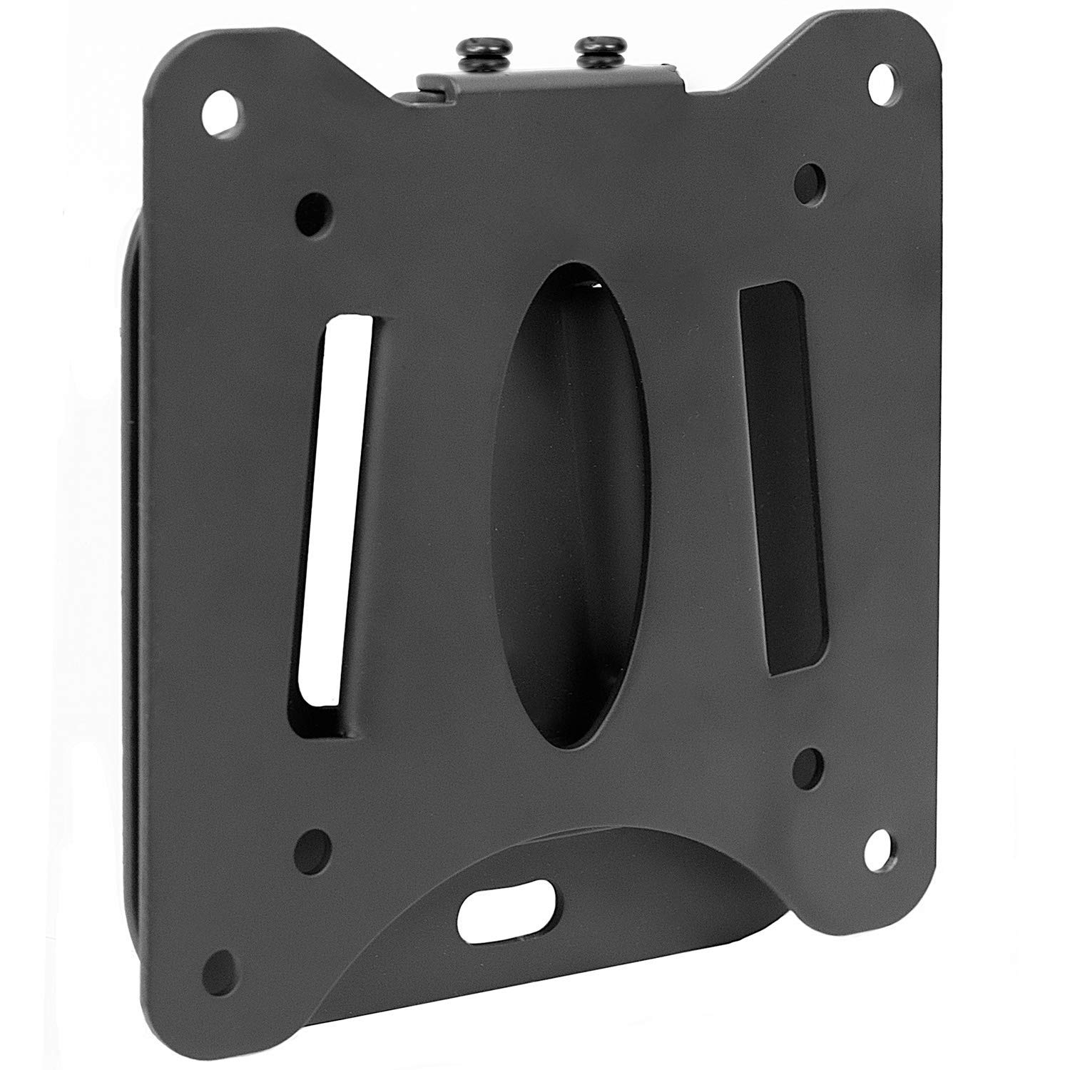Mount-It! Ultra Low Profile Fixed TV Wall Mount for 13 to 32" Inch Screens, Slim TV Wall Mount Fits VESA 75 and 100 mm, Flush TV Bracket 0.55" Design with 60 lb Capacity, Built-in Bubble Level