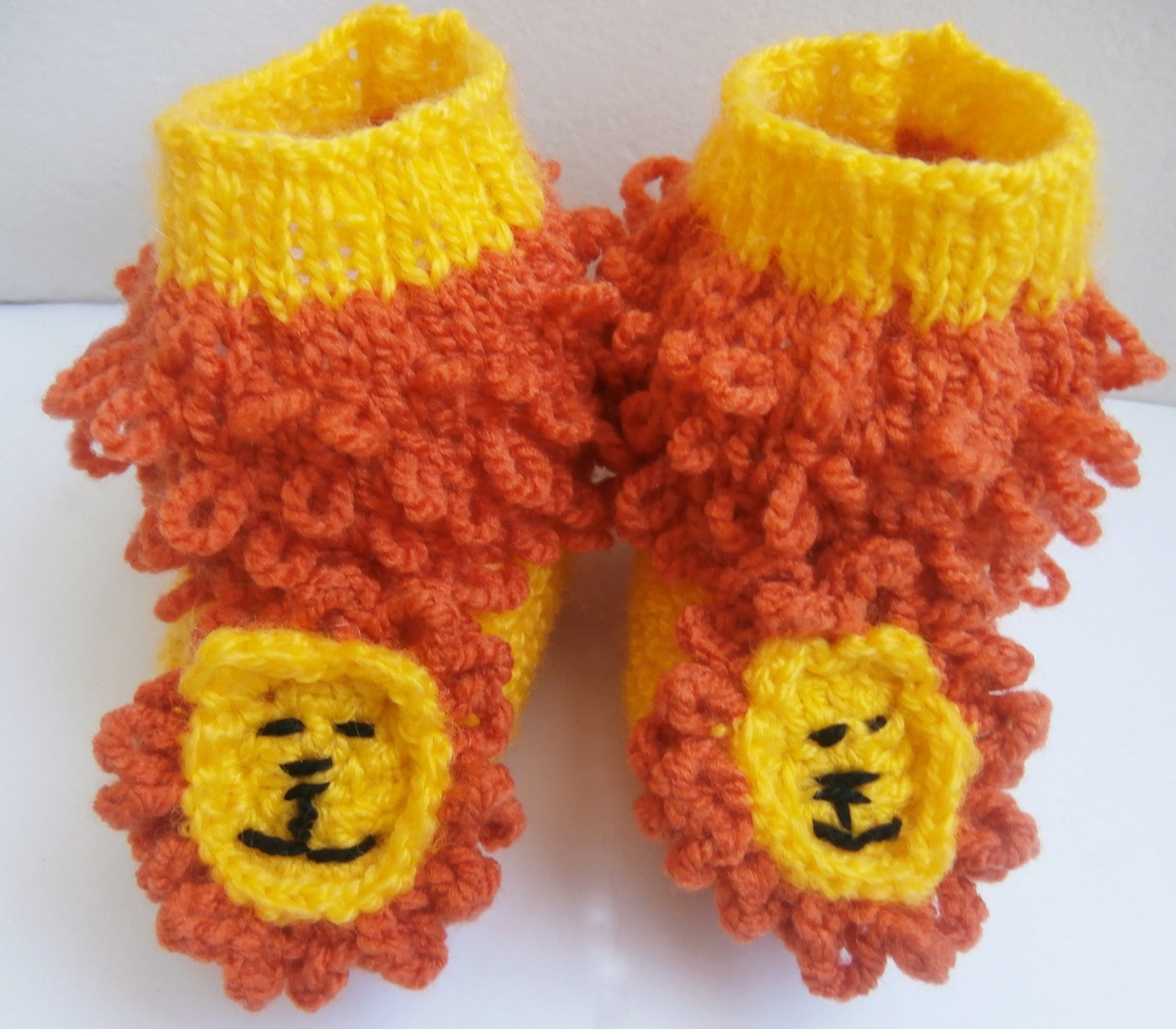 orange baby shoes