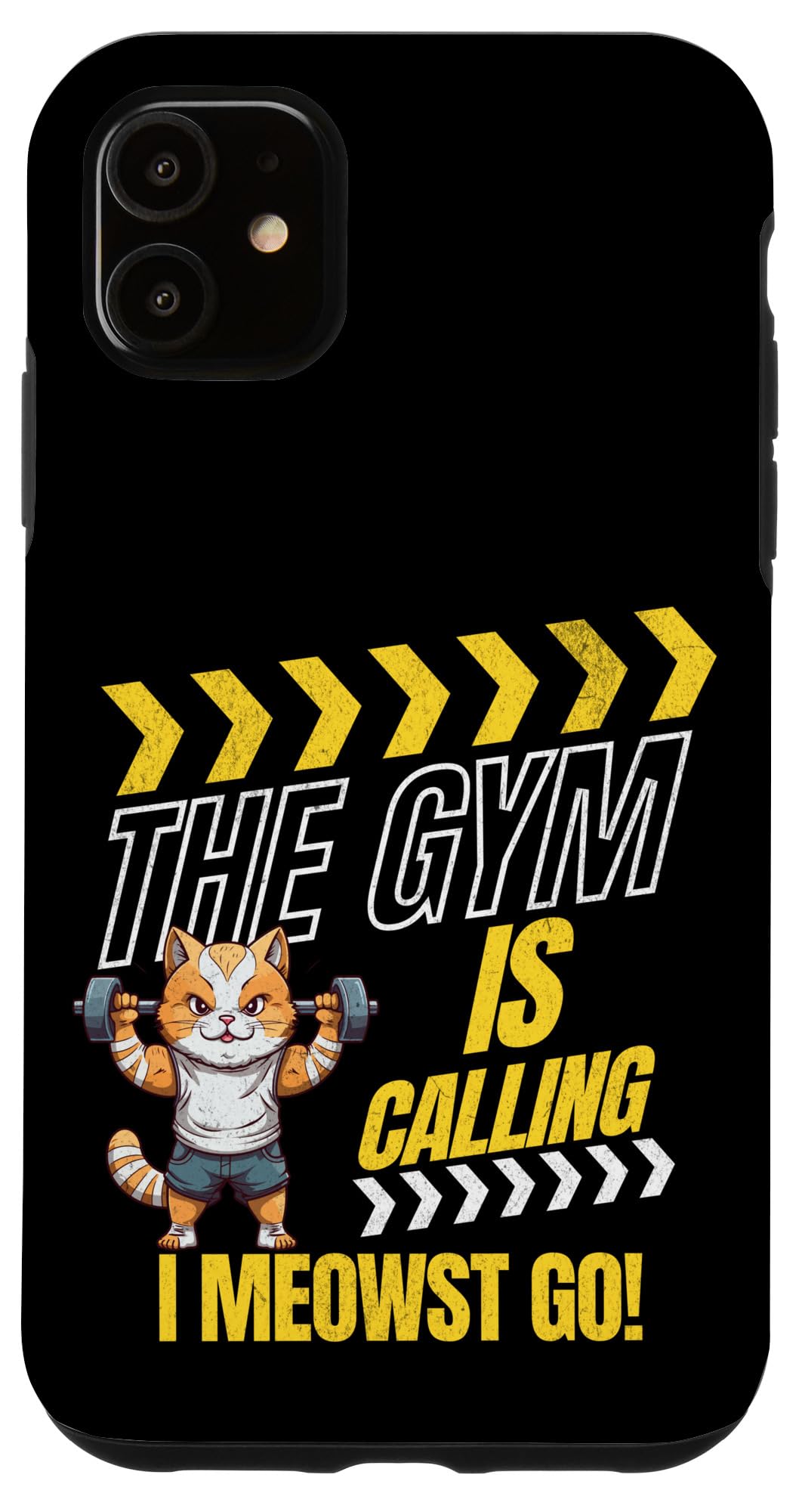 iPhone 11 The Gym is Calling Meowst Go Funny Gym Cat Lifting Fitness Case