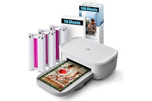 HP Sprocket Studio Plus 4x6 Wireless Instant Photo Printer, 118 Sheets + 3 Cartridges, Wi-Fi, Premium Dye Sublimation, Compact Home Use, Prints Vibrant Color Pictures, Editing App for Fun Photos