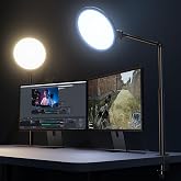 Weilisi 10.2" Desk Ring Light with Stand, 360&deg; Rotate Desk Lamps for Home Office with C-Clamp, Flexible Height Desk Light, Adjust Arm Ring Light for Desk, Podcast, Gaming, Recording, Zoom Lighting