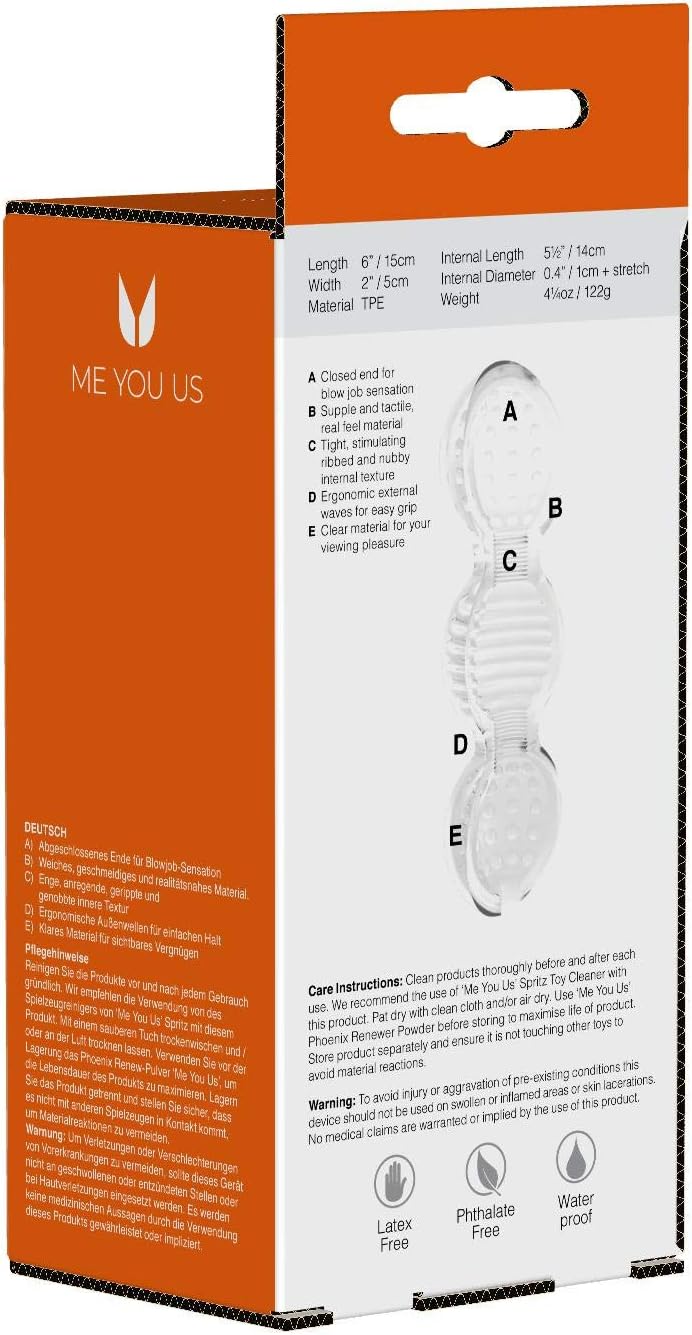 Me You Us - Rapids Sucker Stroker, Transparent, Male Masturbator Device, Intense Pleasure - Image 5