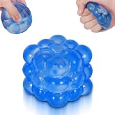 Squishy Cube Squishy Fidget Toy, Standard Size 1.96 in Stress Ball for Adults and Kids, Puffwize Soft Textured Sensory Toy with Irregular Shape for Anxiety Relief and Improving Focus(Blue)