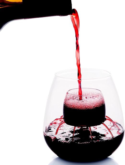 Amazon Com Aerating Wine Aerator Pump Glass Multi Function Red