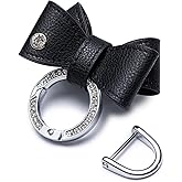 LCXWZNDY Crystal Car Key Chain For Ladies Women Key Fob, Bow Key Chain Ring Strap Purse Charm