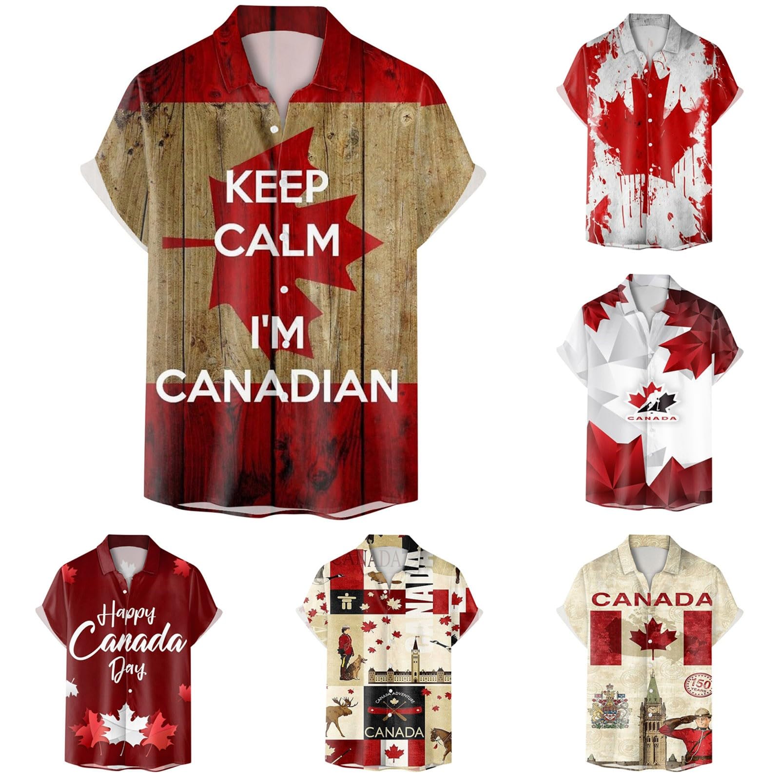 Canada Flag Shirts,Funny Canadian Pride Tee Top,Embroidered Maple Leaf Flag T Shirts,July 1st Canada Day Novelty T-Shirt (CA/US, Alpha, XX-Large, 3X-Large, Regular, Regular, Wine)