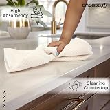 Encasa XO Kitchen Dish Towels Set 4 Cotton Towels Waffle Weave 70x45 cm view 2