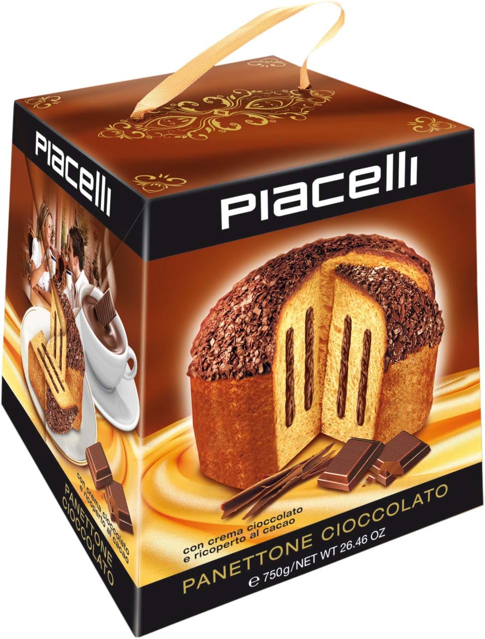 Piacelli Panettone Chocolate 26.46 oz (750g) From Italy
