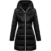 Bellivera Women Reversible Faux Fur and Glossy Jackets Water-Resistant Hooded Puffer Coat