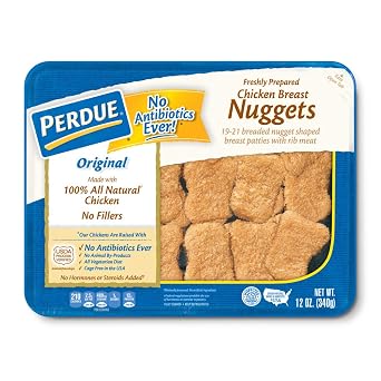 Perdue Original chicken breast nuggets boneless chicken breast with rib meat, Water potassium lactate, sodium lactate, salt, s (072745001109)