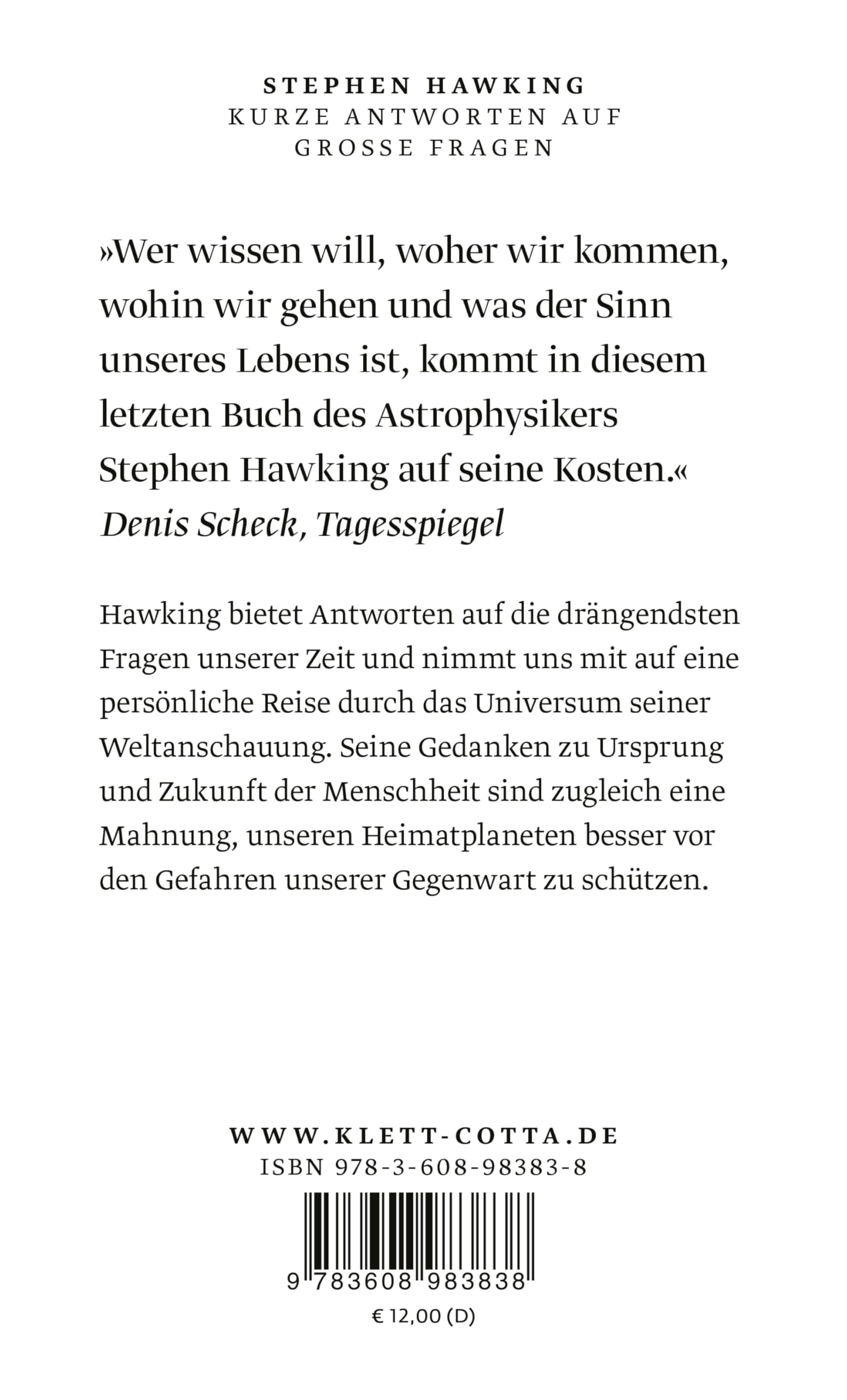 Kurze Antworten auf große Fragen: SPIEGEL-Bestseller Kurze Antworten auf große Fragen: SPIEGEL-Bestseller Paperback Kindle Edition Audiobook Hardcover MP3 CD