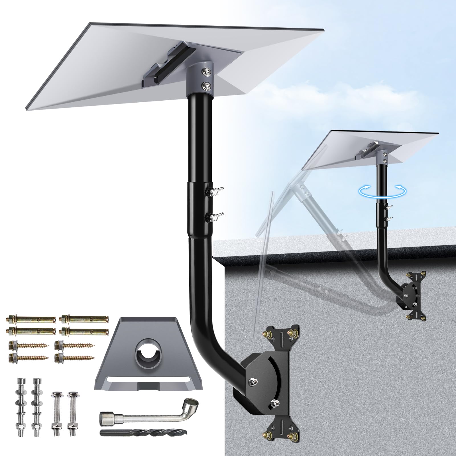 Photo 1 of Gen 3 Starlink Mount, Adjustable Starlink Gen 3 Mount, Starlink Mounting Kit for V3 Starlink Standard Dish-Include Starlink Gen 3 Pipe Adapter