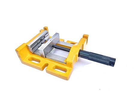 CLIMAX SG Iron 3-Way Unbreakable 100 mm Professional Drill Vice (Blue)