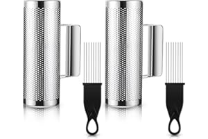 Kathfly 4 Pcs Guiro Instrument Metal Stainless Steel Musical Latin Percussion Shaker with Scrapers for Live Performance(3 x 8 Inch)