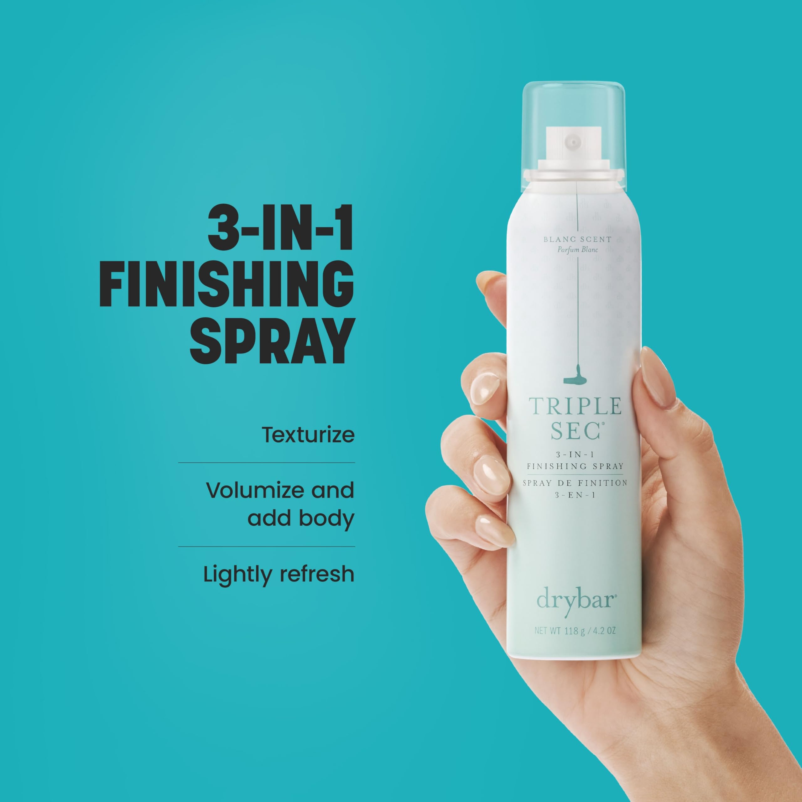 Drybar Triple Sec 3-in-1 Finishing Spray | Adds Texture, Amplifies and Refreshes Hair for Fuller Styles & Absorbs Light Oils, All Hair Types
