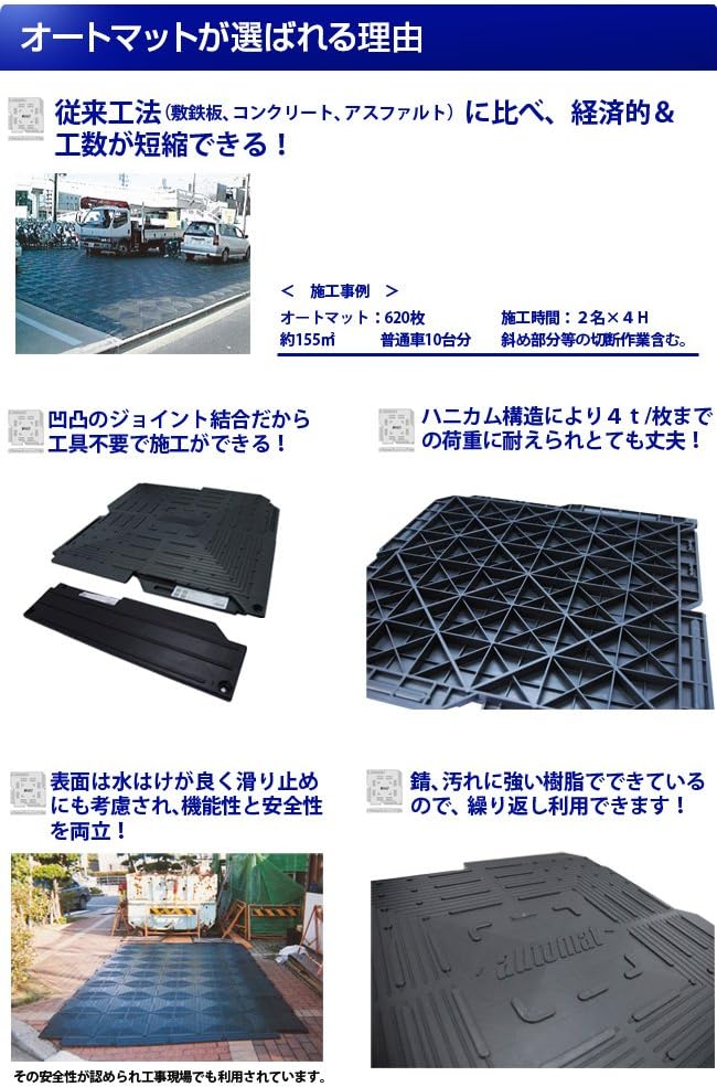 Amazon 駐車場 ぬかるみ 雑草対策 多目的簡易補強 オートマット ２０枚 Automat カーポート 車庫