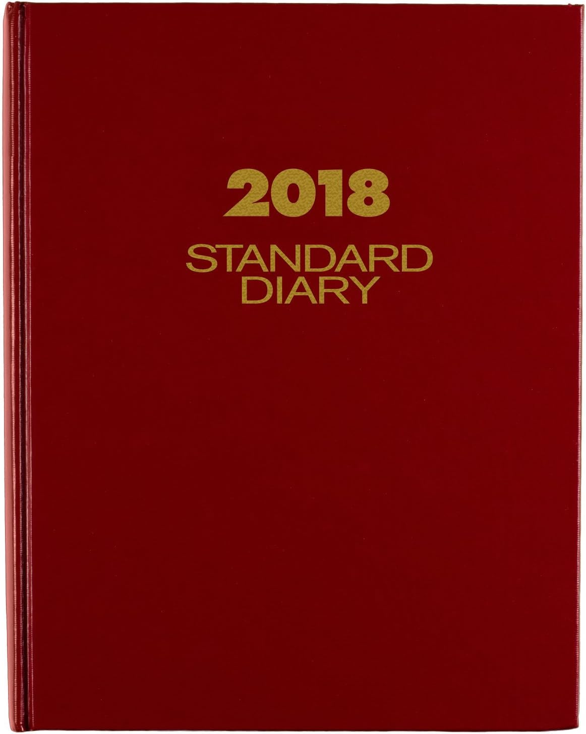 AT-A-GLANCE Standard Diary, January 2018 - December 2018, 7-1/2" x 9-7/16", Large, Daily Reminder, Red (SD37413)