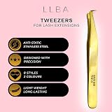 LLBA Lash Tweezers Professional Volume False Lash Application Tool Gold view 3