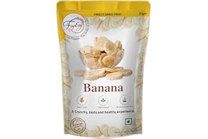 FzyEzy Healthy Premium Freeze-dried Banana Fruit Slices | Free GMO | No added Sugars, Preservatives, Artificial Flavors, Colo