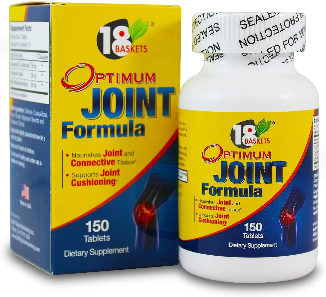 18 Baskets Ultimate Extra Strength Glucosamine Chondroitin MSM HCI 1400mg, for Advanced Relief-mobility Health Supplement for Pain, Aches, Soreness&Inflammation-150 count Tablet