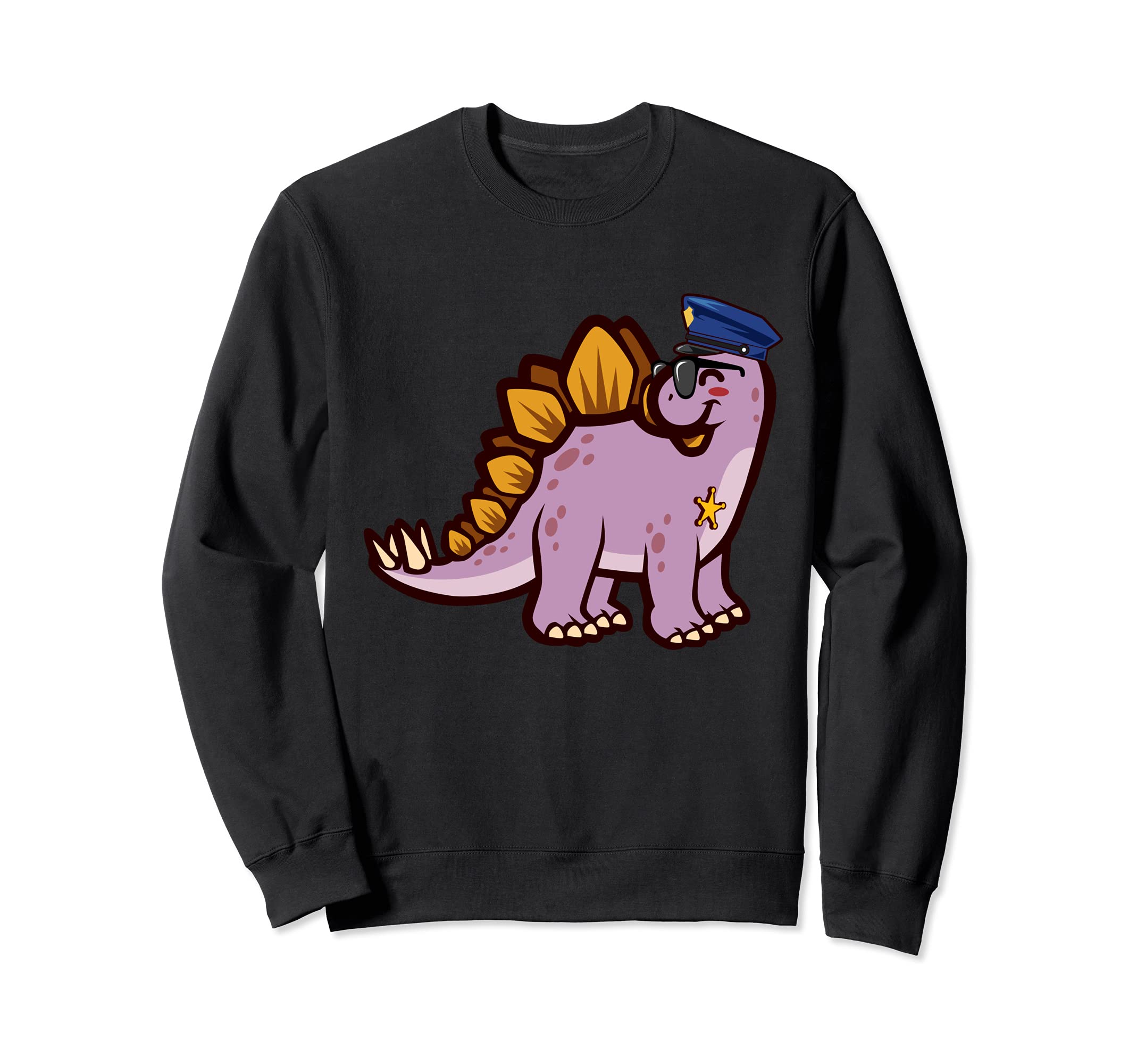 Police Officer Cop Law Enforcement Stegosaurus Dinosaur Sweatshirt