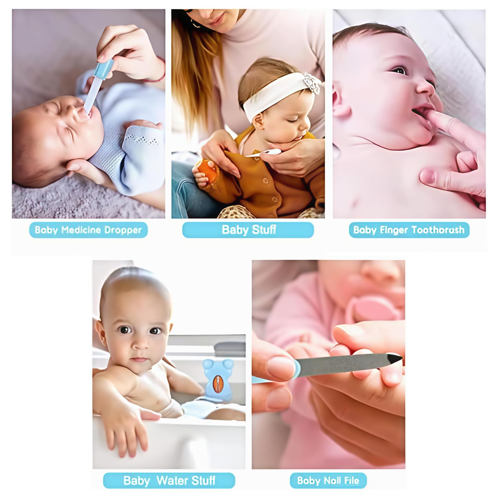 Baby Healthcare and Grooming Kit, Portable Baby Safety Care Set, Baby Essentials kit for Newborn (Blue 26 in 1)
