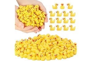 YSESOAI 100Pcs Mini Resin Ducks, Tiny Ducks Figurines Bulk for Miniature Dollhouse Decor Accessories Garden Aquarium Potted DIY Ornament Party Toys