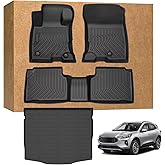 Floor Mats & Cargo Liner for Ford Escape Hybrid & Plug-in Hybrid 2020-2026, TPE Waterproof Non-Slip All Weather Protection Custom