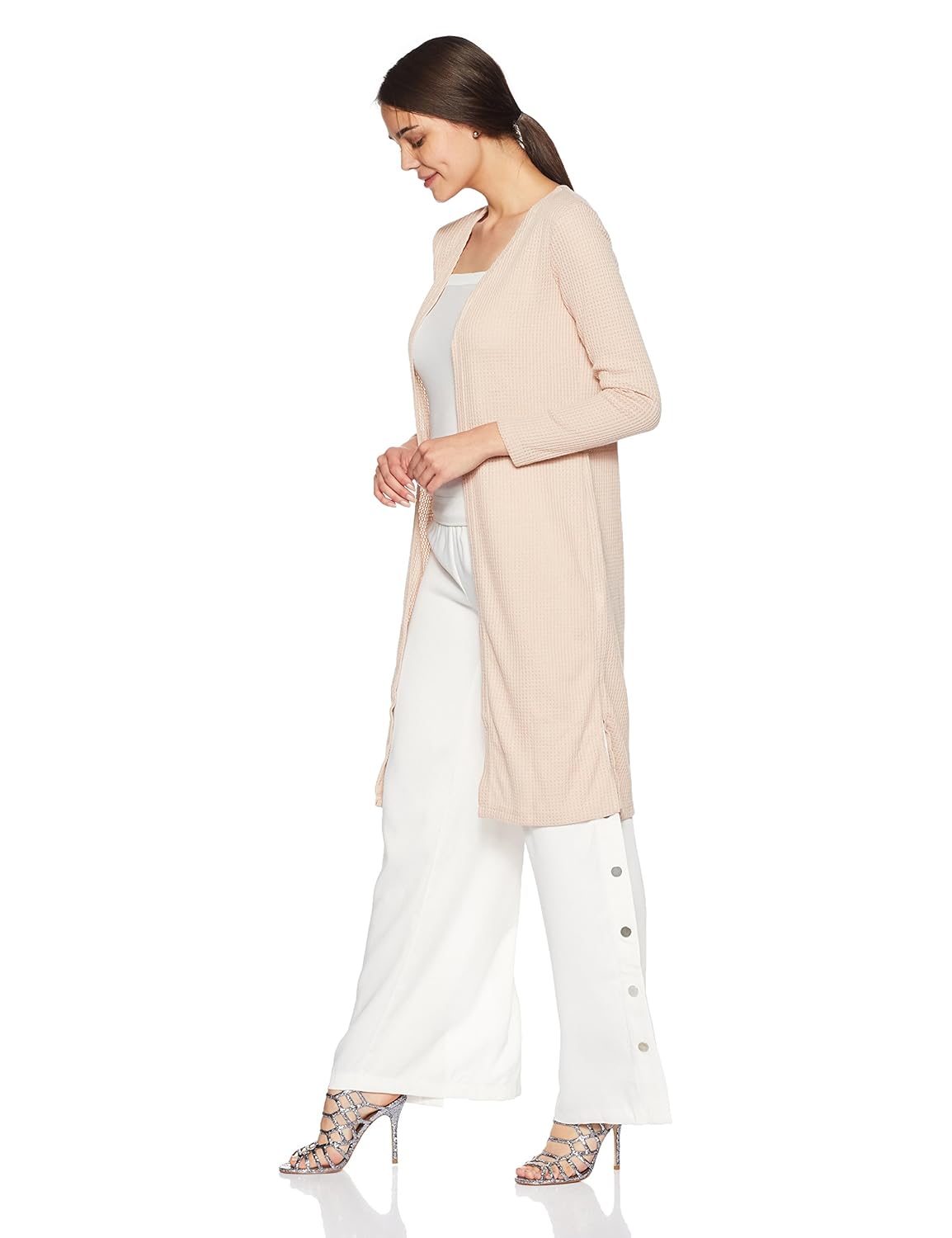 cherokee women's cotton shrug (273604045_beige_l_fs)