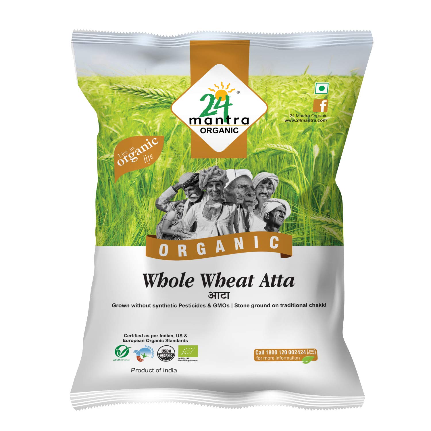 24 Mantra Organic Wholewheat Atta Premium

