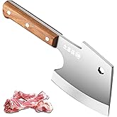 Kitory Meat Cleaver 6“, Heavy Duty Bone Chopper Cleaver Knife, Professional Butcher’s Axes Shape Forged Blade, Bone Breaker, Rosewood Wood Handle - 2025 Gifts