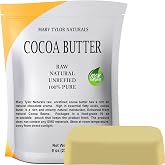 Mary Tylor Naturals Pure and Natural Cocoa Butter 8 oz, Raw Unrefined, Non-Deodorized, Rich In Antioxidants