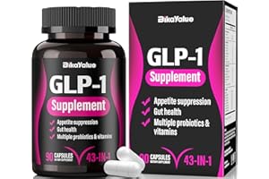 BIKAYALUE GLP-1 Alternative Supplement, with Akkermansia Probiotics 30 Billion, Hops, Green Tea Extract – Metabolism & Gut Health, Digestive Wellness Support - 90 Capsules (30 Servings)
