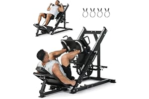 Garvee Leg Press Hack Squat Machine 2 in 1 Combo Workout Machine for Home Gym with Linear Bearing & Solid Steel Pipe, Lower B
