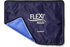 NATRACURE FlexiKold Reusable Gel Large Ice Pack with Straps – Cold Compress Gel Cold Pack for Injuries – Flexible Medical Ice Wrap for Back, Shoulders, Legs, Knees, Sciatica, Muscle Pain – Standard