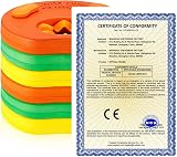 LTXDJ Kids Armbands 6PC EVA Foam Learn to Swim Float Discs 3-6 Years Red Yellow view 6