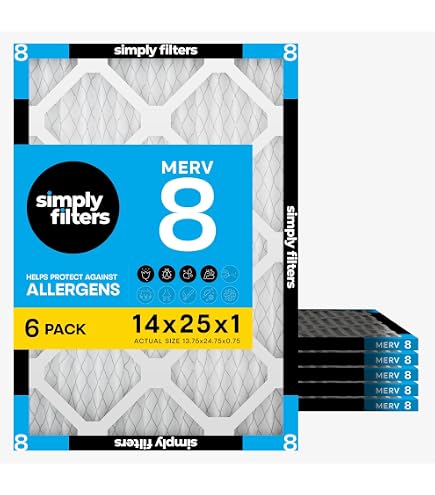 Filterbuy 13x25x1 Air Filter MERV 11 – 3-Pack, Allergen Defense, Electrostatic Pleated, Actual Size 12.50x24.50x1.00