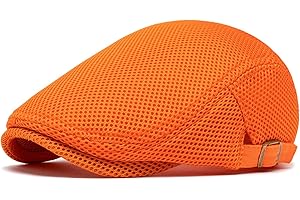 meioro Mens Breathable Mesh Summer Hat Adjustable Flat Cap Newsboy Beret Ivy Cap Irish Cabbie Fishing Hats