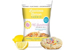 KC SUNSHINE'S COOKIES KC Sunshine’s Gluten Free Cookies (Lemon, Pack of 6) – Gluten Free Snacks - Dairy Free, Nut Free, Vegan Friendly & Plant Based Cookies – Individually Wrapped