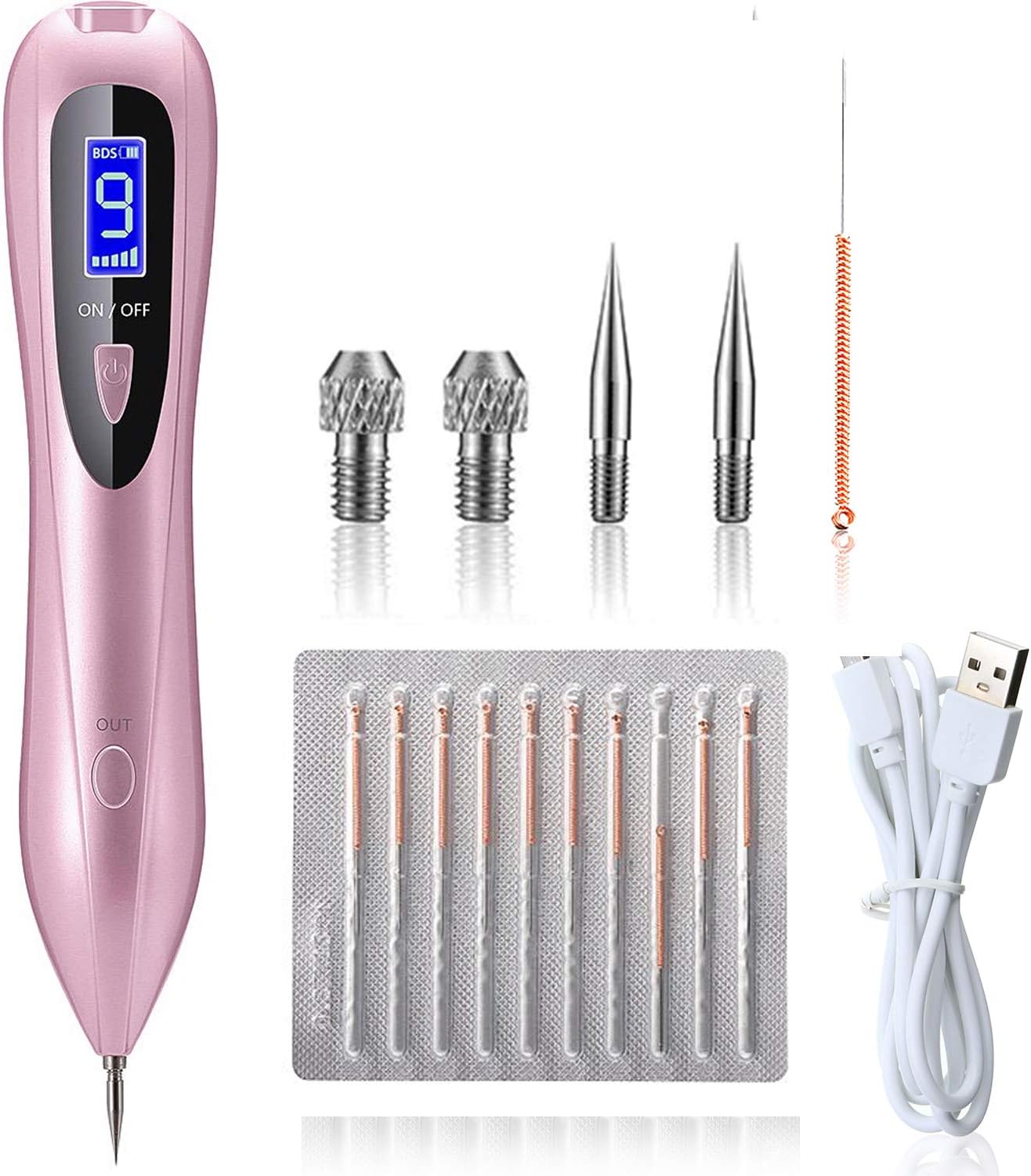 Yansu Skin Tag Repair Kit 10-Level Adjustable Eraser with LCD for Freckle Tattoo Beauty Equipment