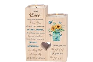 CREEK BROOK Niece Gifts from Auntie, Gifts for Niece - Candlestick, Niece Gifts from Aunt, Birthday for Niece, Best Niece Gifts from Aunt