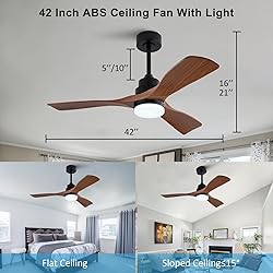 OMYU 42 Inch Ceiling Fans with Lights and