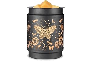 kobodon Wax Melt Warmer Metal Wax Warmer for Scented Wax Electric Fragrance Candle Oil Burner 2 in 1 Wax Melts as Gifts for Moms Grandma Women Girls(Butterfly)