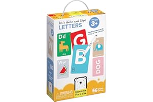 BANANA PANDA Let’s Write and Wipe Preschool Learning Activities - Letters - 56 Pages of Creative Tasks on Dry-Erase Cards with Marker Promote Early Learning Basics, ABCs and Motor Skills, for kids ages 3-5 years