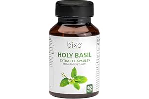 bixa BOTANICAL Holy Basil Extract Veg Capsules 60 Count (450mg) (Tulsi/Tulasi) | Herbal Supplement to Anti-Oxidant | Immunity Booster.