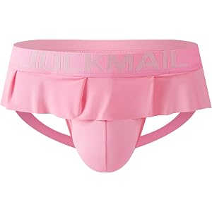 JOCKMAIL Mens Jockstrap Underwear Low Rise Ruffle Waistband Pouch | Contoured pouch, Low-rise fit, Smooth stretch, Clubwear,